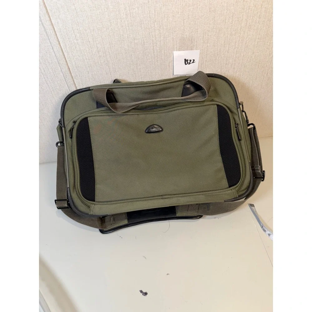 Samsonite Expandable Laptop Carry On Bag Soft Shell Shoulder‎ Case Green